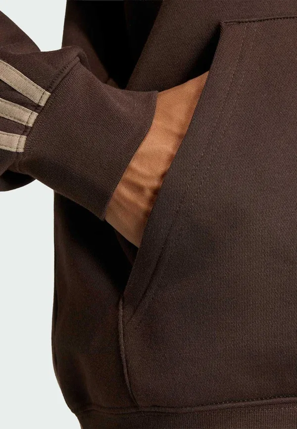 Худи с тремя полосками Adidas Originals, кофейный — фото 4