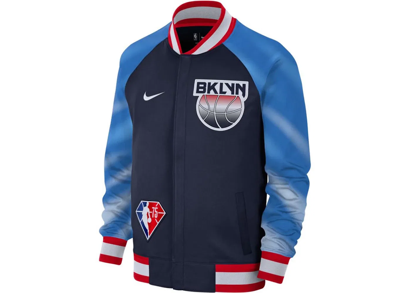 Мужская куртка с принтом Nike NBA Brooklyn Nets Showtime Mixtape Edition Dri-FIT, Navy/Red/White