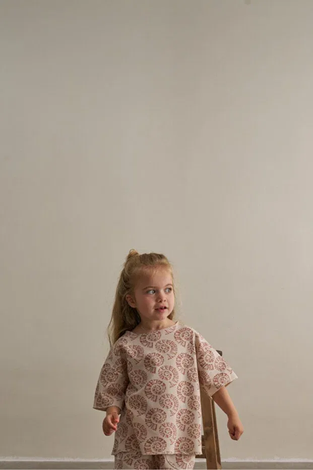 Детская футболка с вафельным переплетением Boho Bloom Series Oh La La Koala For Little Ones, Beige