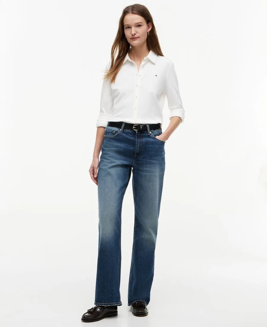 Джинсы прямого кроя свободного силуэта Tommy Hilfiger, Cam Mid — фото 2