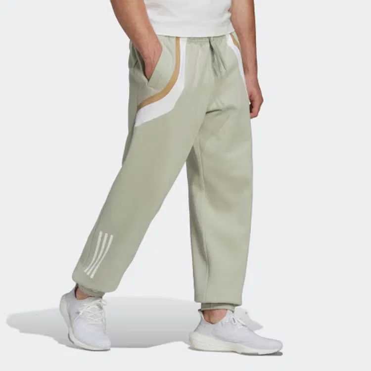 Штаны спортивные с контрастным принтом Adidas, зеленый — фото 3