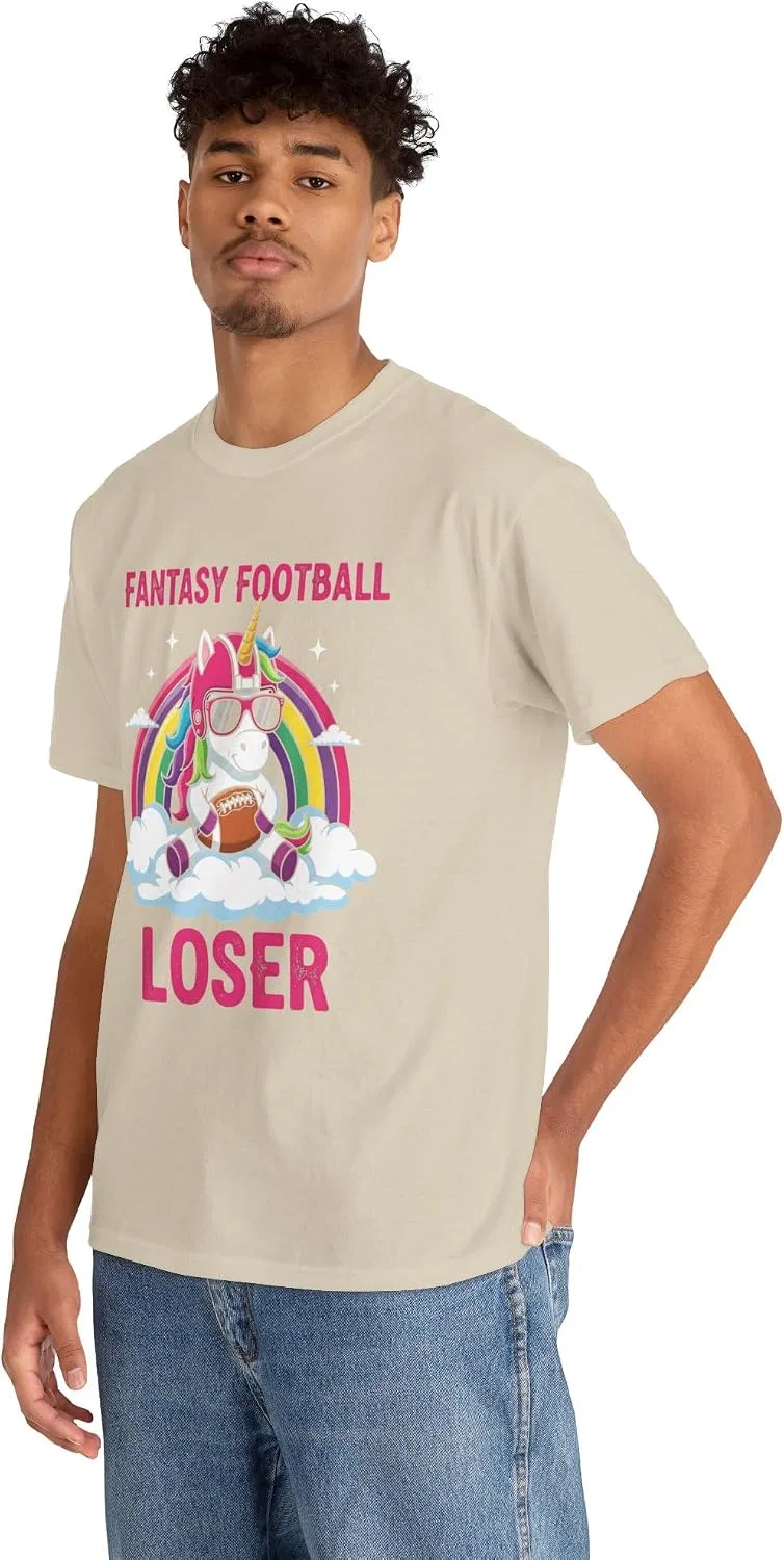 Мужская футболка с принтом Fantasy Football Loser, песочный — фото 4