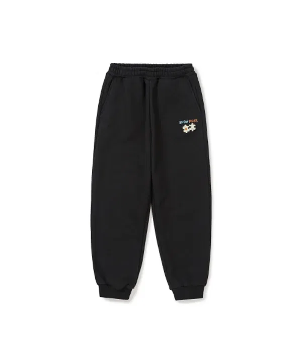Джоггеры детские с графическим принтом, S24FKFFP80 Snowpeak Apparel Kids, черный — фото 2