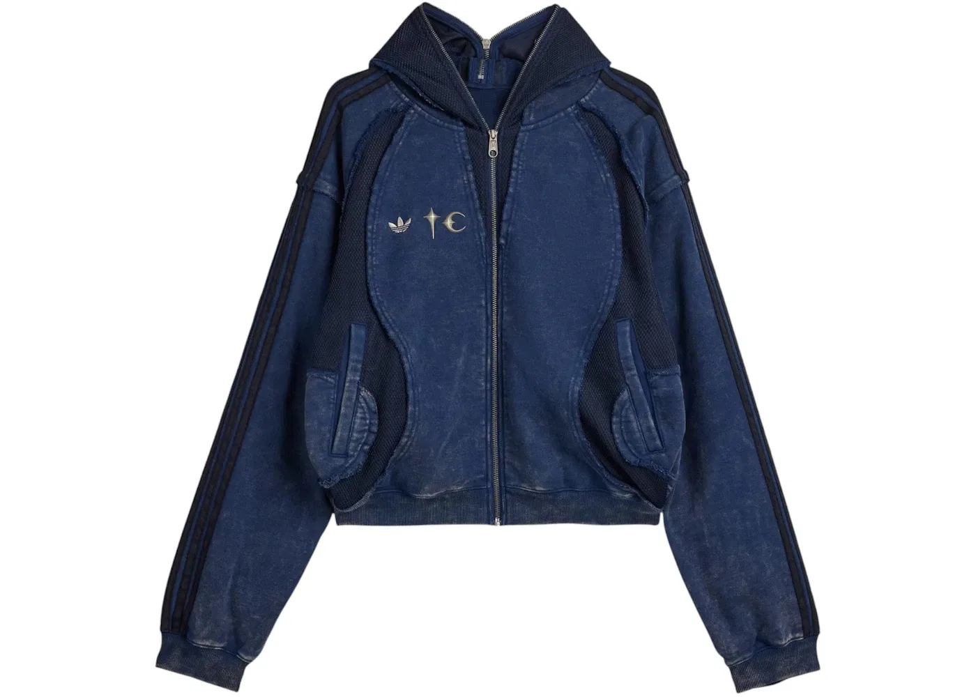 Мужская худи на молнии Adidas x Thug Club Teamgeist Hooded Zip Up, Night Indigo