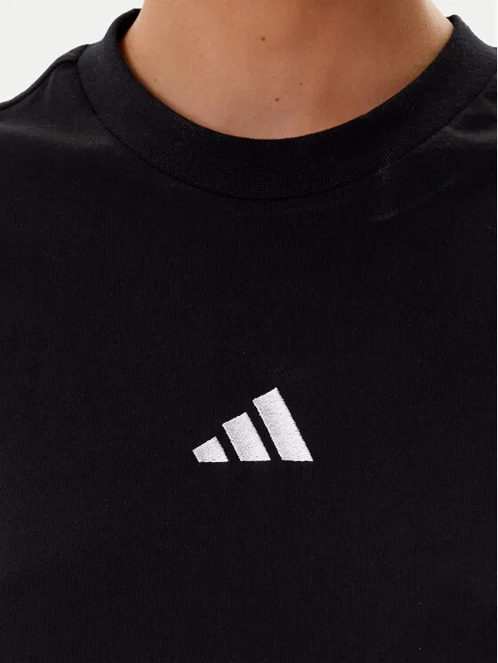 Футболка regular fit Essentials 3-Stripes Adidas, черный — фото 4