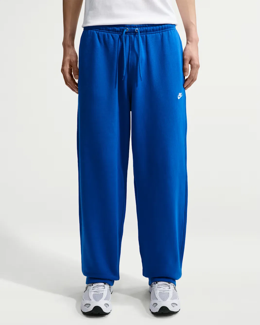 Мужские флисовые брюки с открытым низом Nike Club, Old Royal/Old Royal/White — фото 2