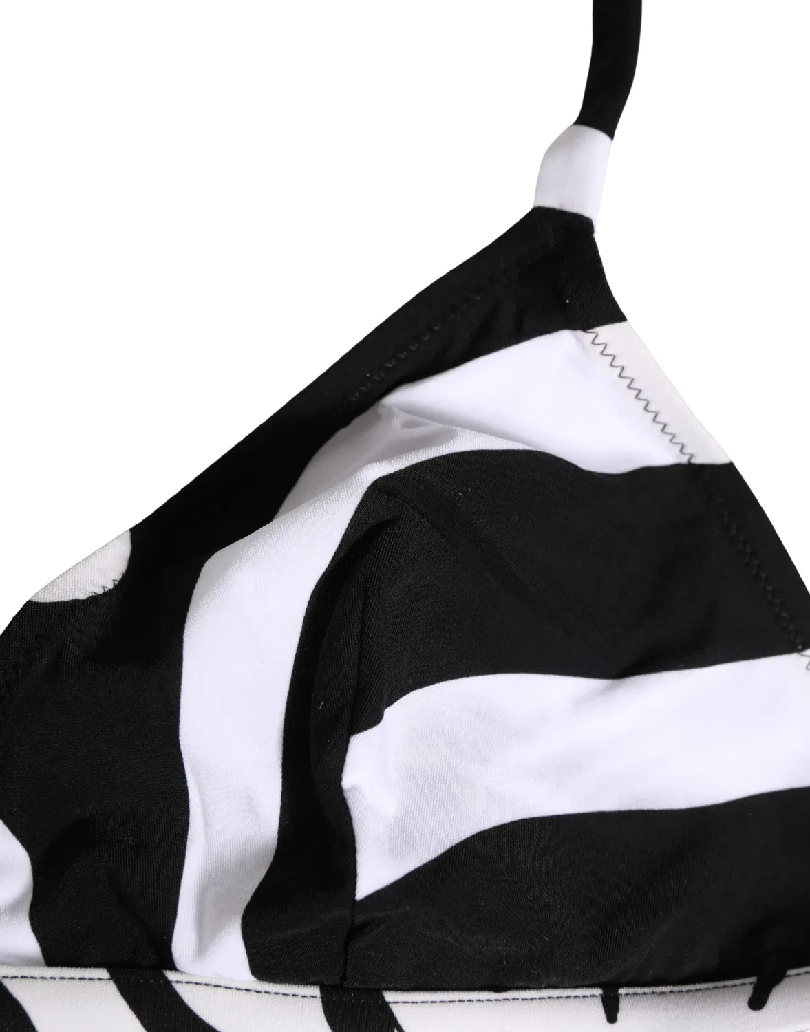 Женский комплект бикини с принтом зебры Black White Zebra Dolce & Gabbana, Black and White — фото 4