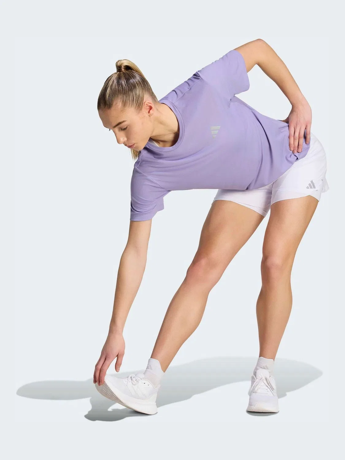 Футболка беговая adidas Run Essentials, фиолетовый — фото 3