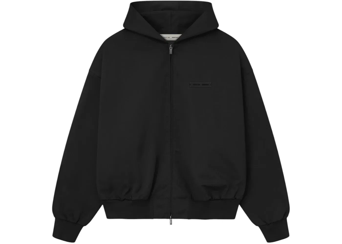 Мужская куртка-бомбер с капюшоном из твила Bomber Fear of God, Jet Black