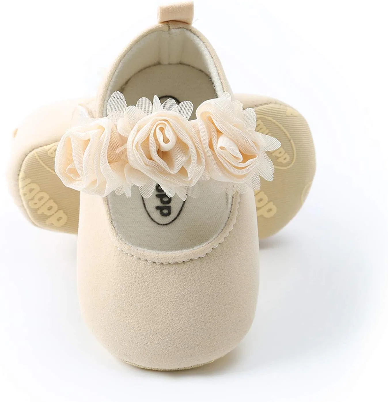 Детские туфли Мэри Джейн для девочек Princess Sparkly Mary Jane RVROVIC, Beige — фото 2