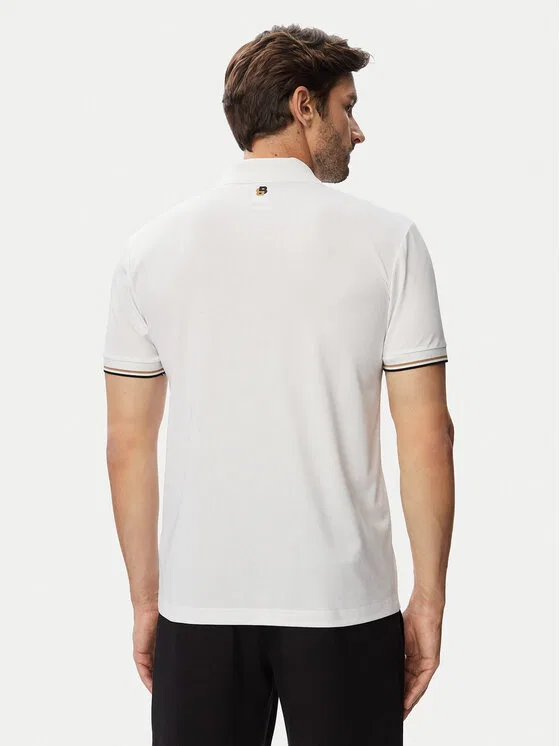 Поло slim fit Game Boss, белый — фото 3