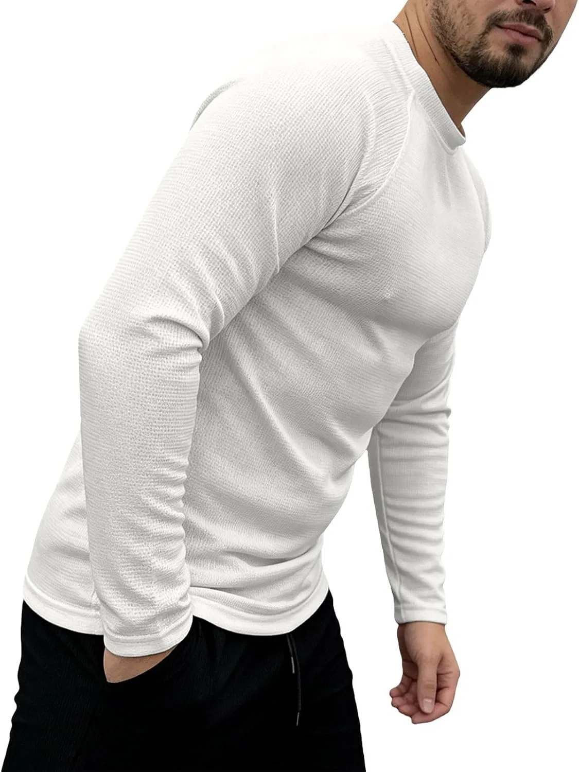 Мужская футболка Raglan Moisture Wicking, White — фото 3