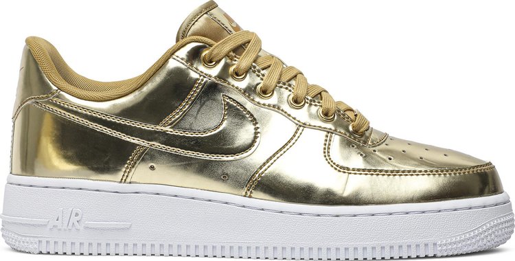 Кроссовки Nike Wmns Air Force 1 SP 'Liquid Metal - Gold', золотой - фото