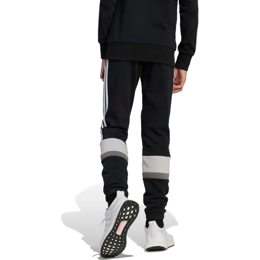 Детские спортивные штаны с флисом, модель Seasonal Essentials Tiberio 3 Stripes, adidas, Черный — фото 3