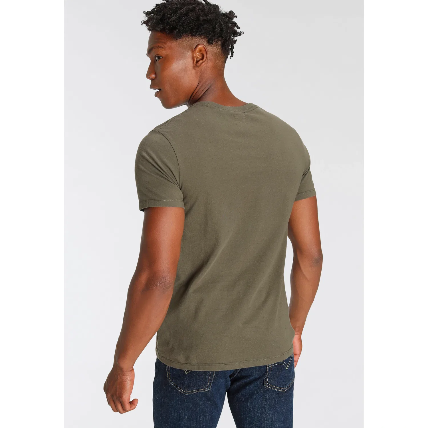 Мужская хлопковая футболка Levi's, Olive Night — фото 2