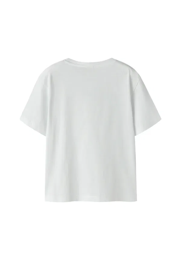 Футболка хлопковая Nkffahiraz ss nreg top box - print Name It Bright White, белый — фото 2