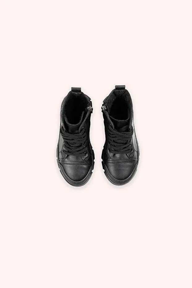 Детские ботинки для девочек на толстой подошве Panço, Black — фото 4