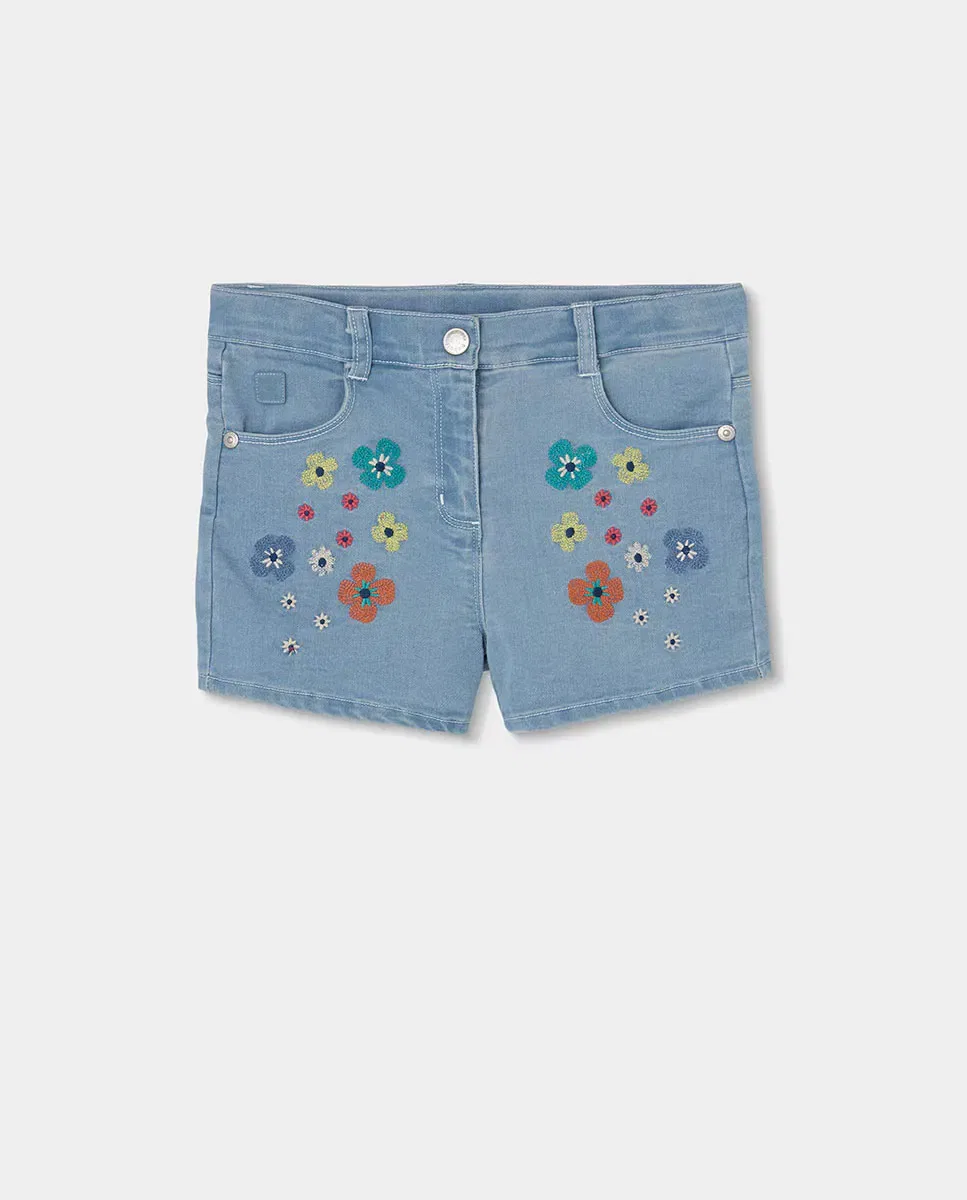 Детские шорты для девочек из денима Short denim Boboli, Azul Denim