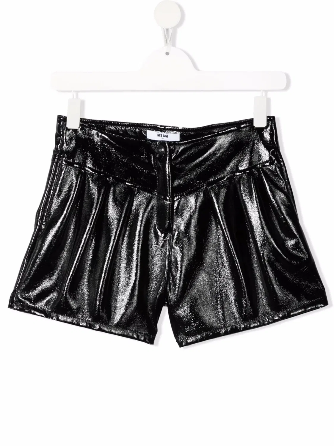 Шорты с глянцевой отделкой MSGM, черный