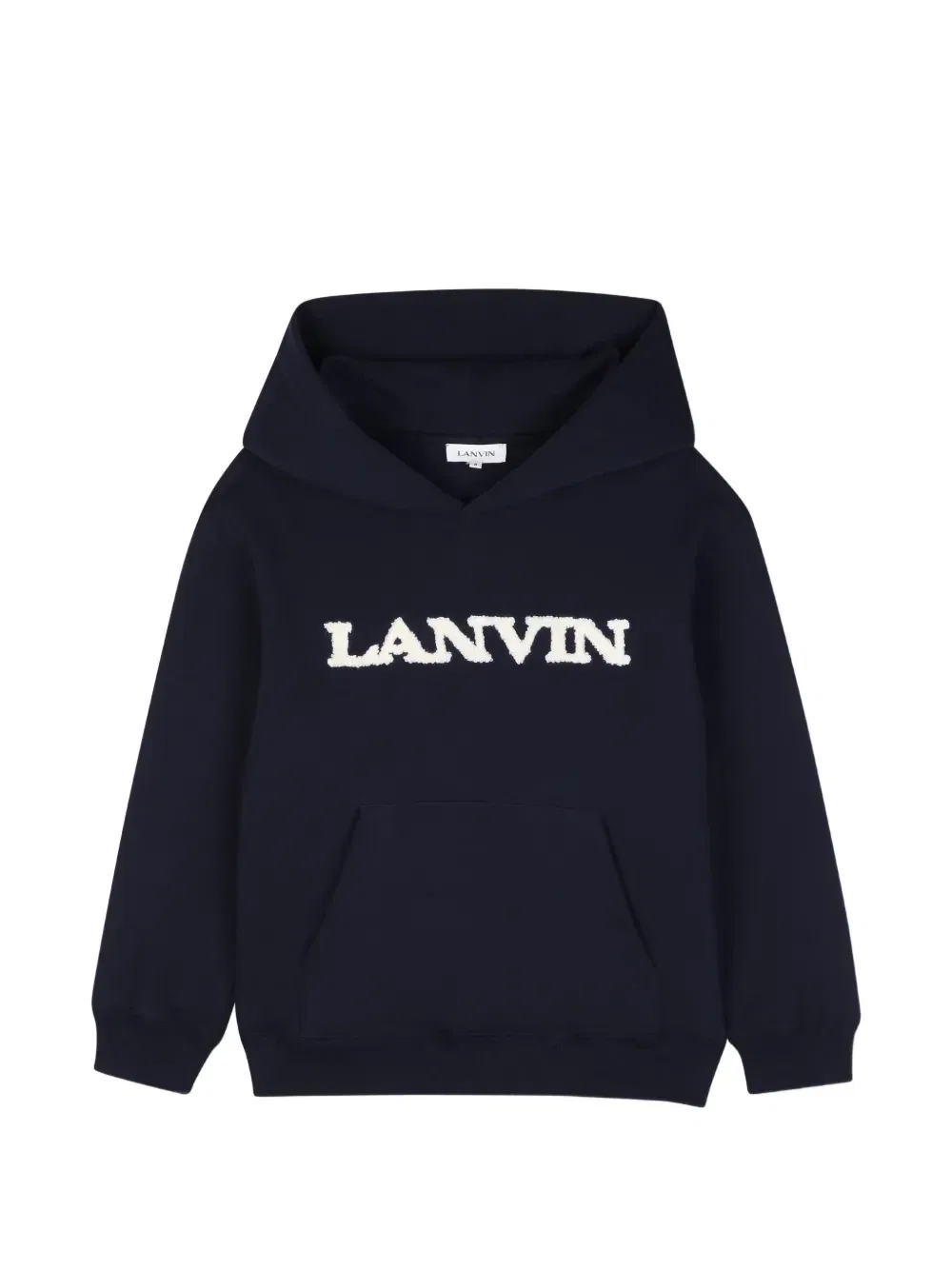 Худи с вышитым логотипом Lanvin Enfant, синий