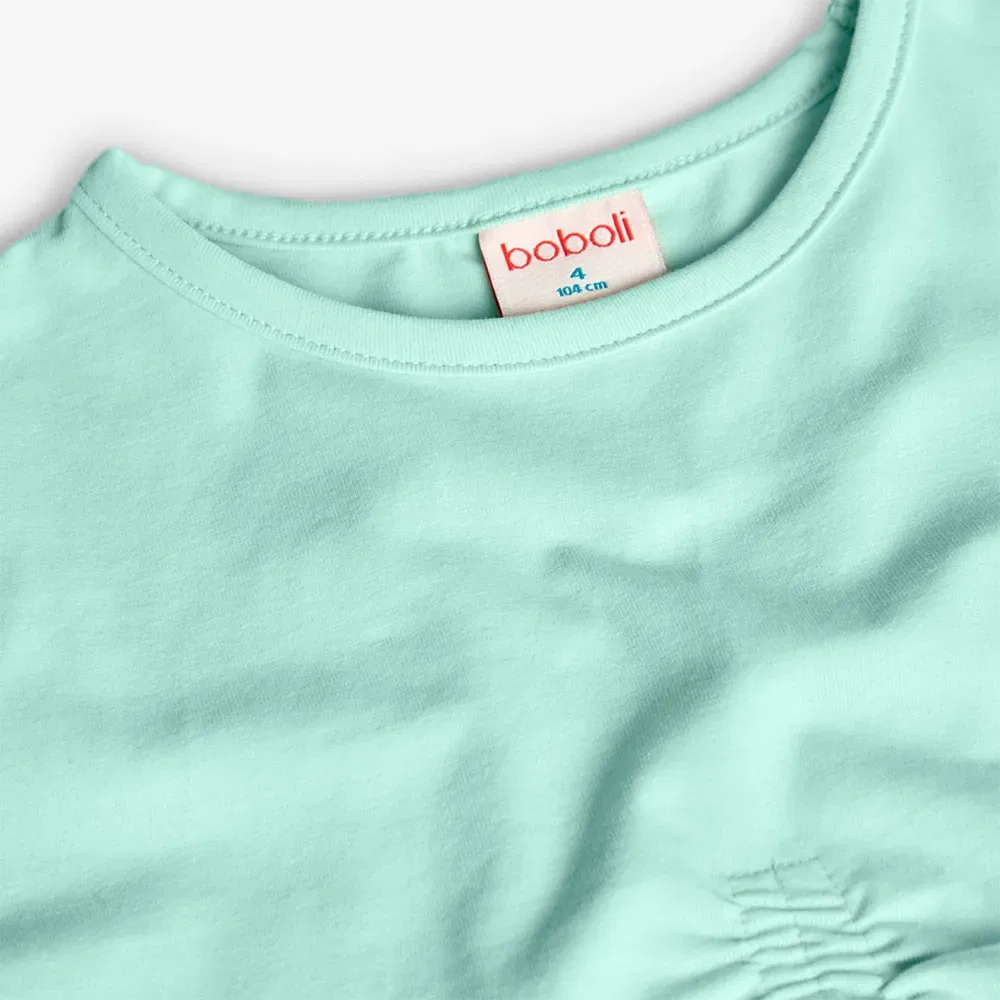 Футболка с длинным рукавом Stretch Knit Boboli, зеленый — фото 3