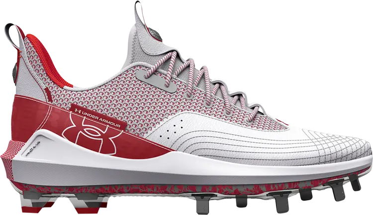 

Бутсы Under Armour Harper 7 Low ST White Red, красный