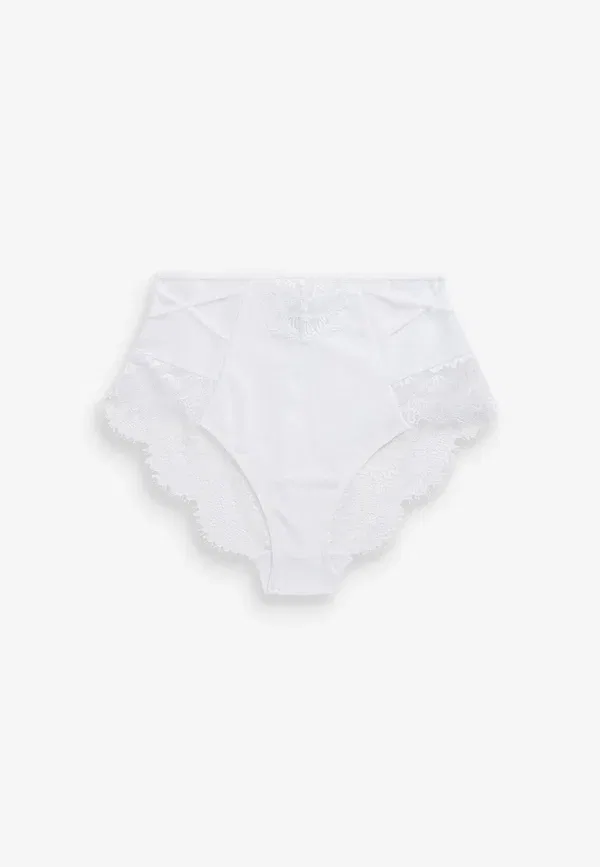 Трусы из кружева, высокая посадка Light control 2 pack Next Navy, White, белый/темно-синий — фото 3