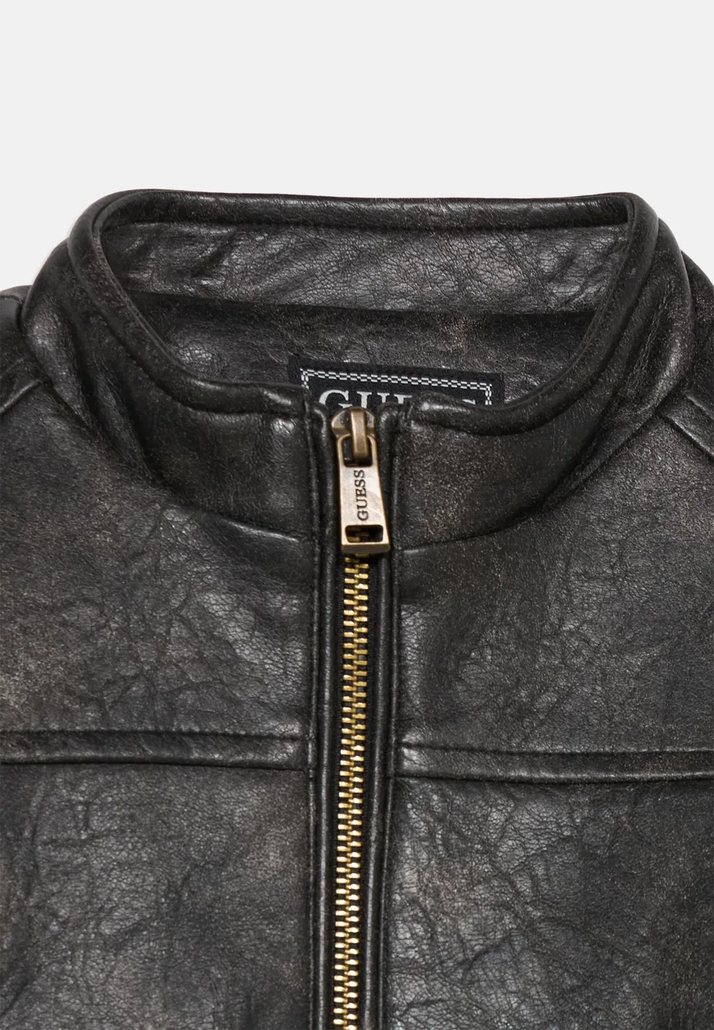 Стеганая куртка - куртка из искусственной кожи Guess, Jet Black — фото 4