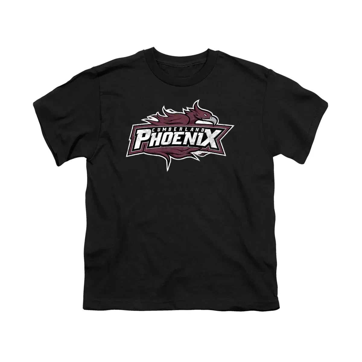 Детская футболка с принтом Cumberland University Distressed Primary Logo NCAA, Black