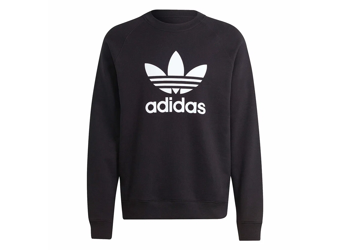 Мужской свитшот с круглым вырезом Trefoil Adidas, Black