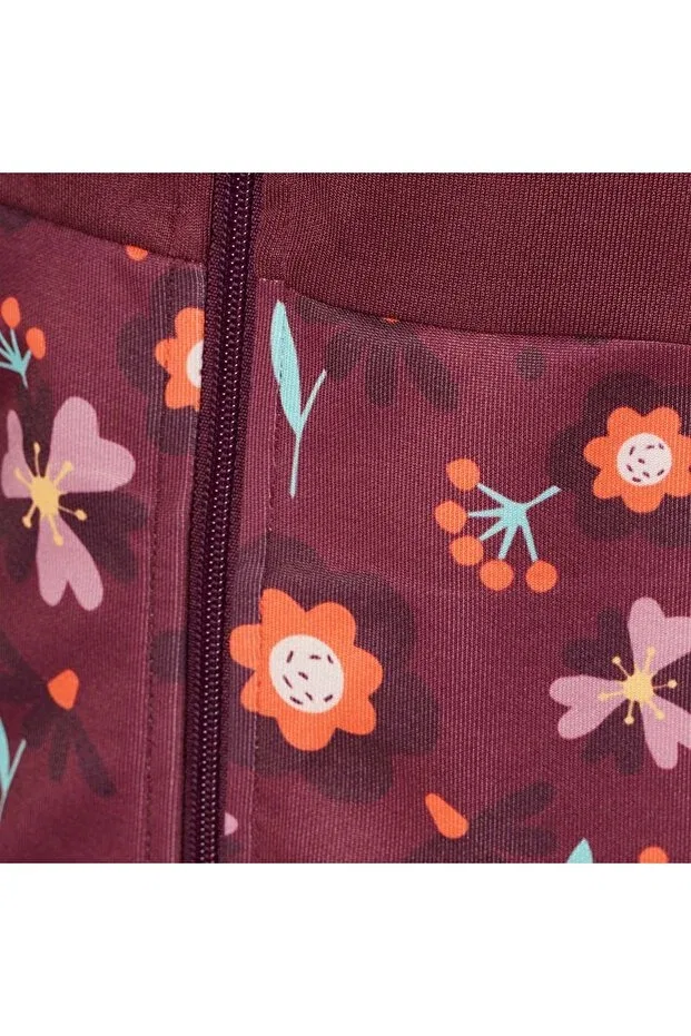 Детское худи на молнии для мальчиков с принтом Hummel, Burgundy — фото 4