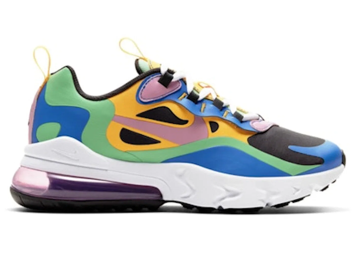 Детские кроссовки Lifestyle Nike Air Max 270 React, Off Noir/University Gold/Soar/Magic Flamingo