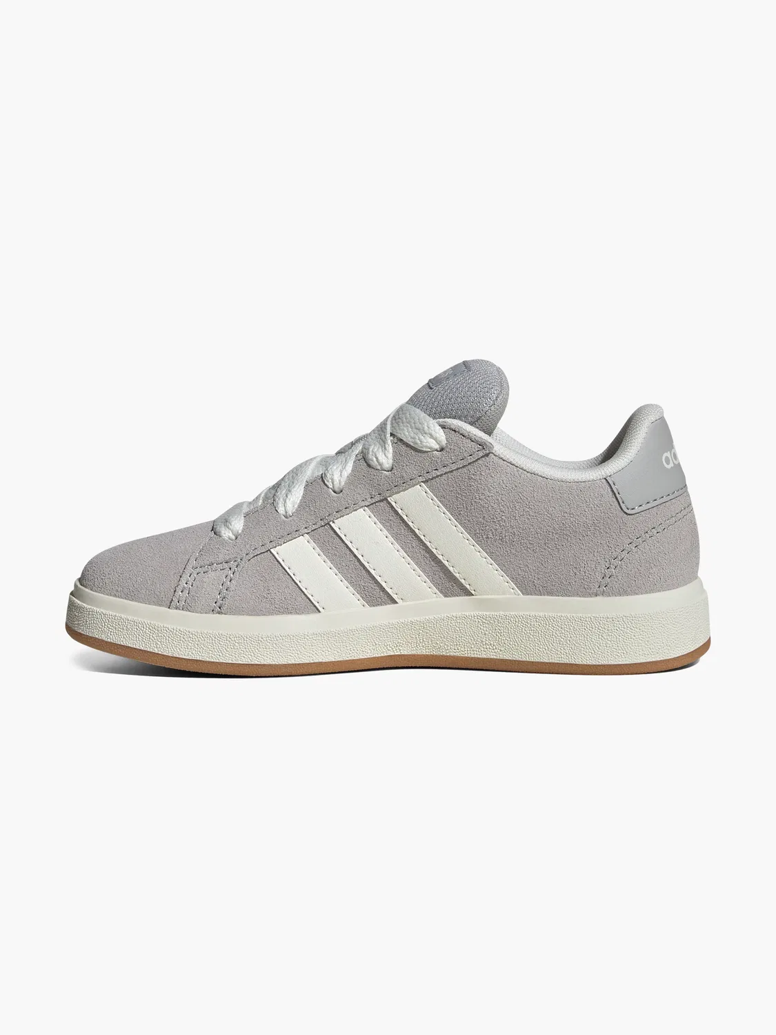 Детские кроссовки с классическим дизайном Adidas Grand Court 00S K, серый — фото 3