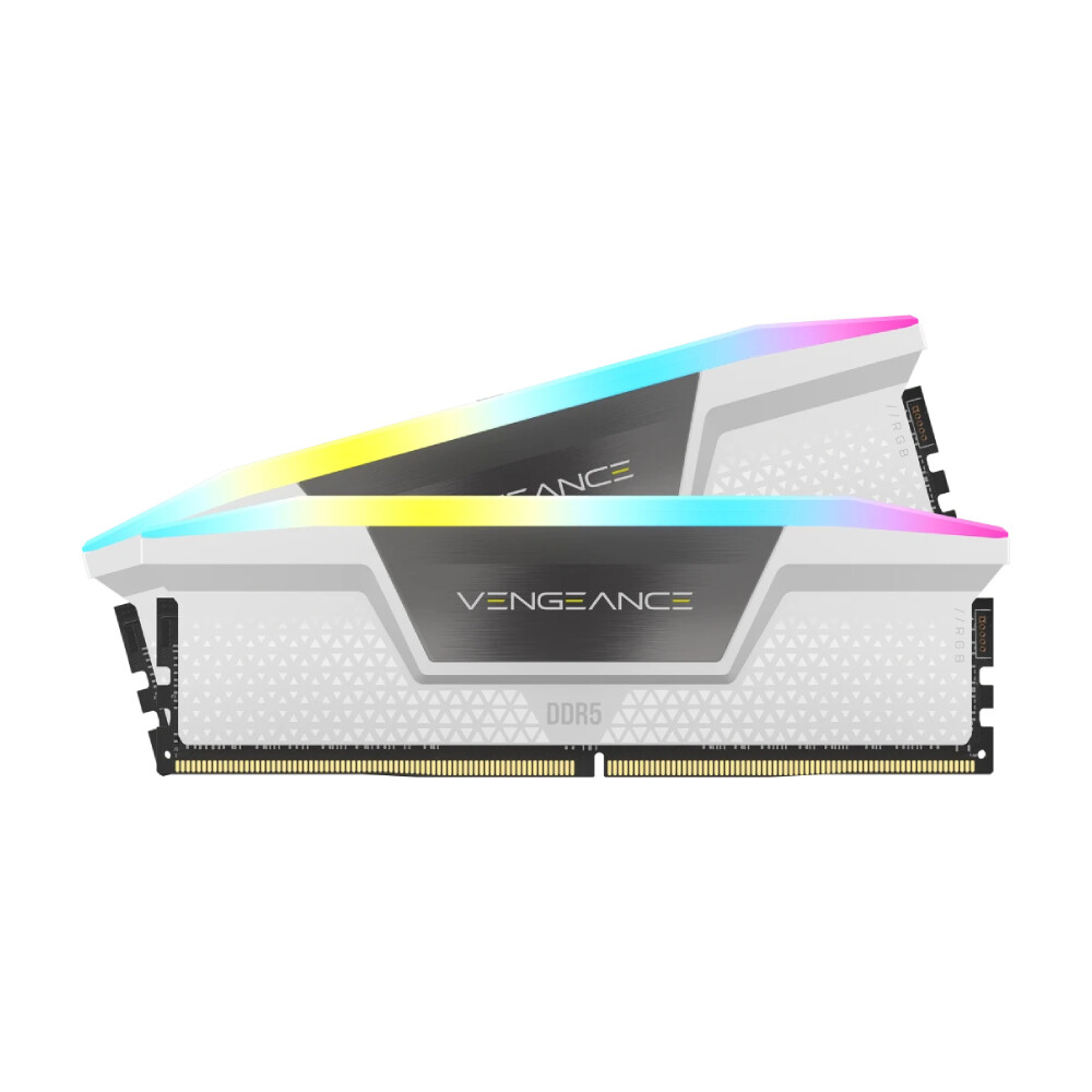 

Оперативная память CORSAIR Vengeance RGB, 64 Гб DDR5 (2x32 Гб), 6000 МГц, CL40, CMH64GX5M2B6000C40W, белый