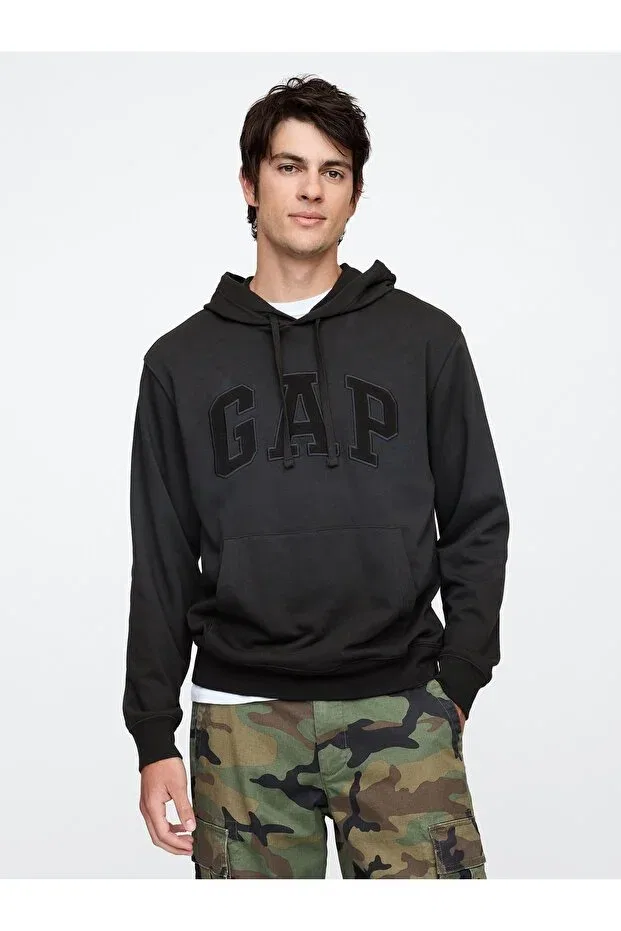 Мужские свитшот с принтом Gap, Black-005