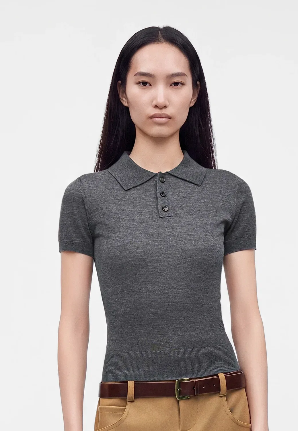Рубашка-Поло с короткими рукавами, перевернутыми вверх ногами Dsquared2, Grey