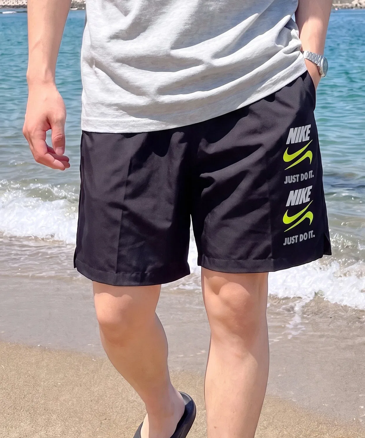 Мужские шорты с принтом Breaker Stack 7 NIKE, Black