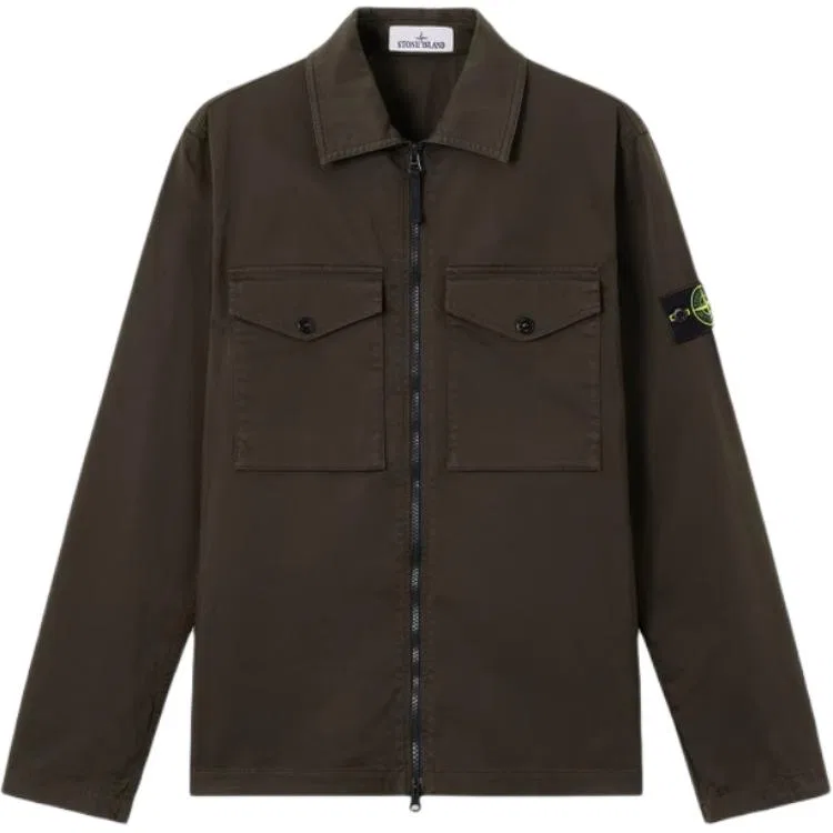 Мужская куртка с лацканами Coal Gray STONE ISLAND