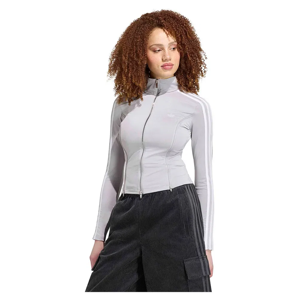 Женская футболка с длинным рукавом и молнией Adidas Originals Mia Marquez Zipped, Grey