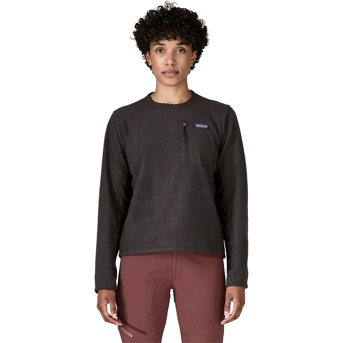 Женский лонгслив из флиса R1 Air Crew Patagonia, черный