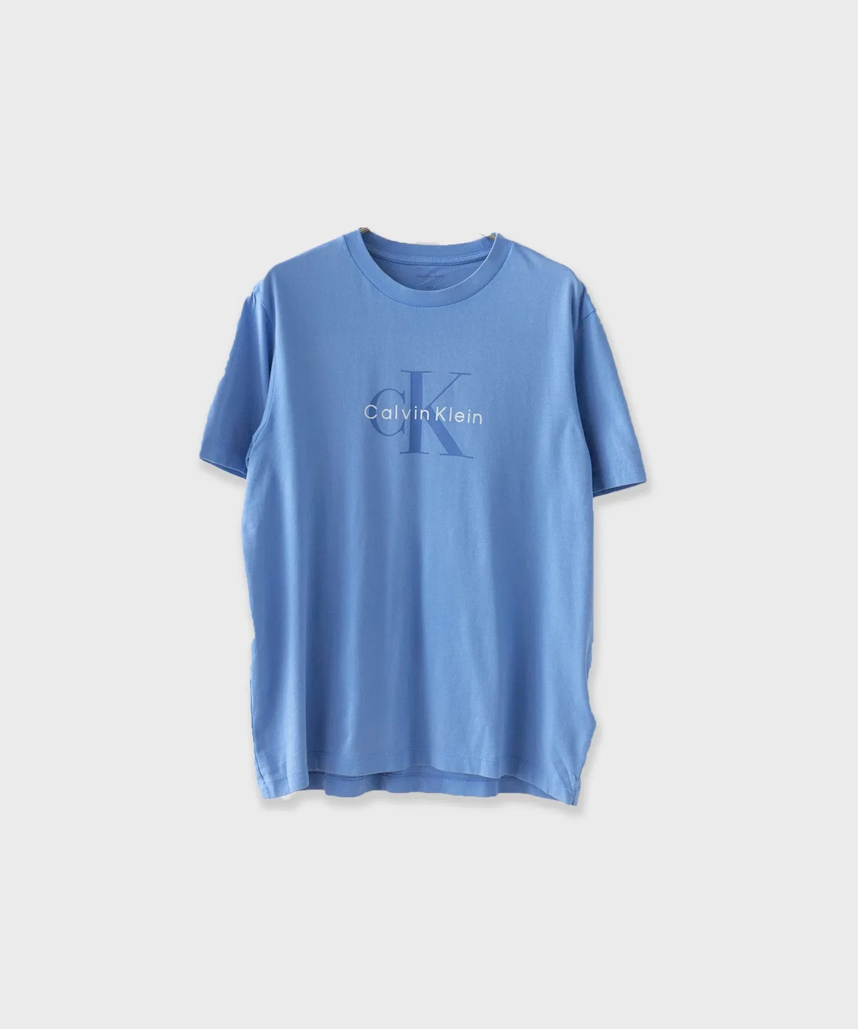 Мужская футболка с кислотной стиркой и монограммой Calvin Klein, Blue