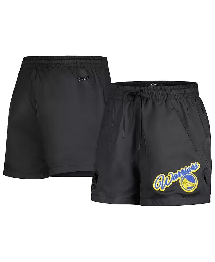 

Черные женские тканые шорты Golden State Warriors с надписью Pro Standard