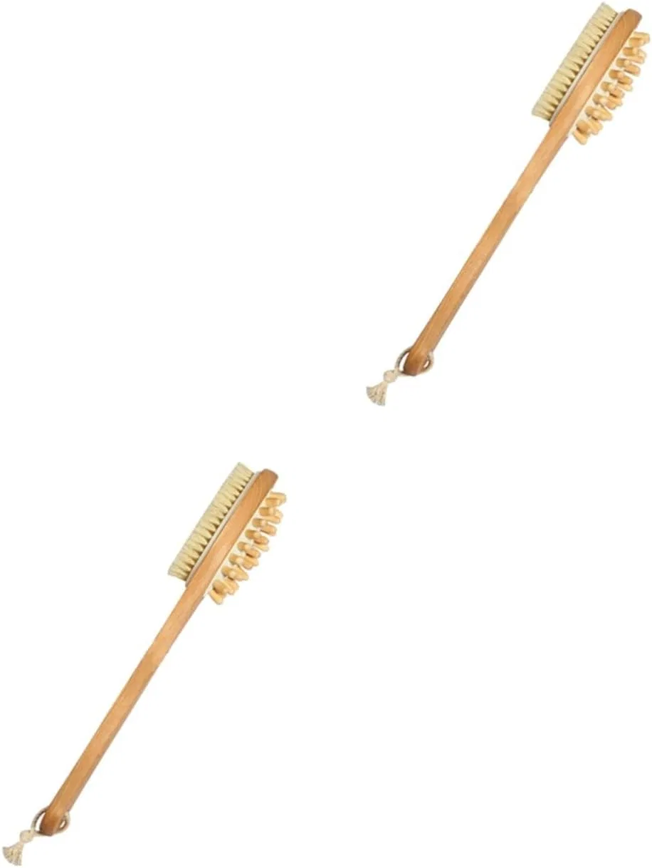 Щетка для тела, Wood, Alipis, набор 2 шт, 36,5x12x6,5 см, Brown