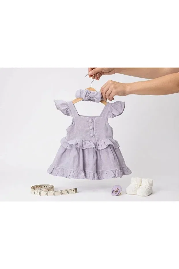 Детское платье для девочек хлопковое Luna Kids Store, Purple — фото 3