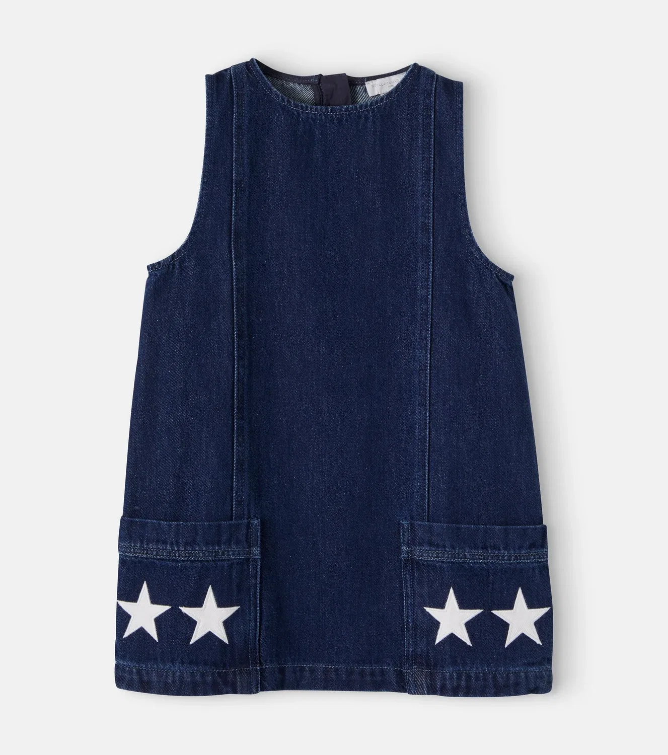 Платье джинсовое с вышивкой Stella Mccartney Kids, синий