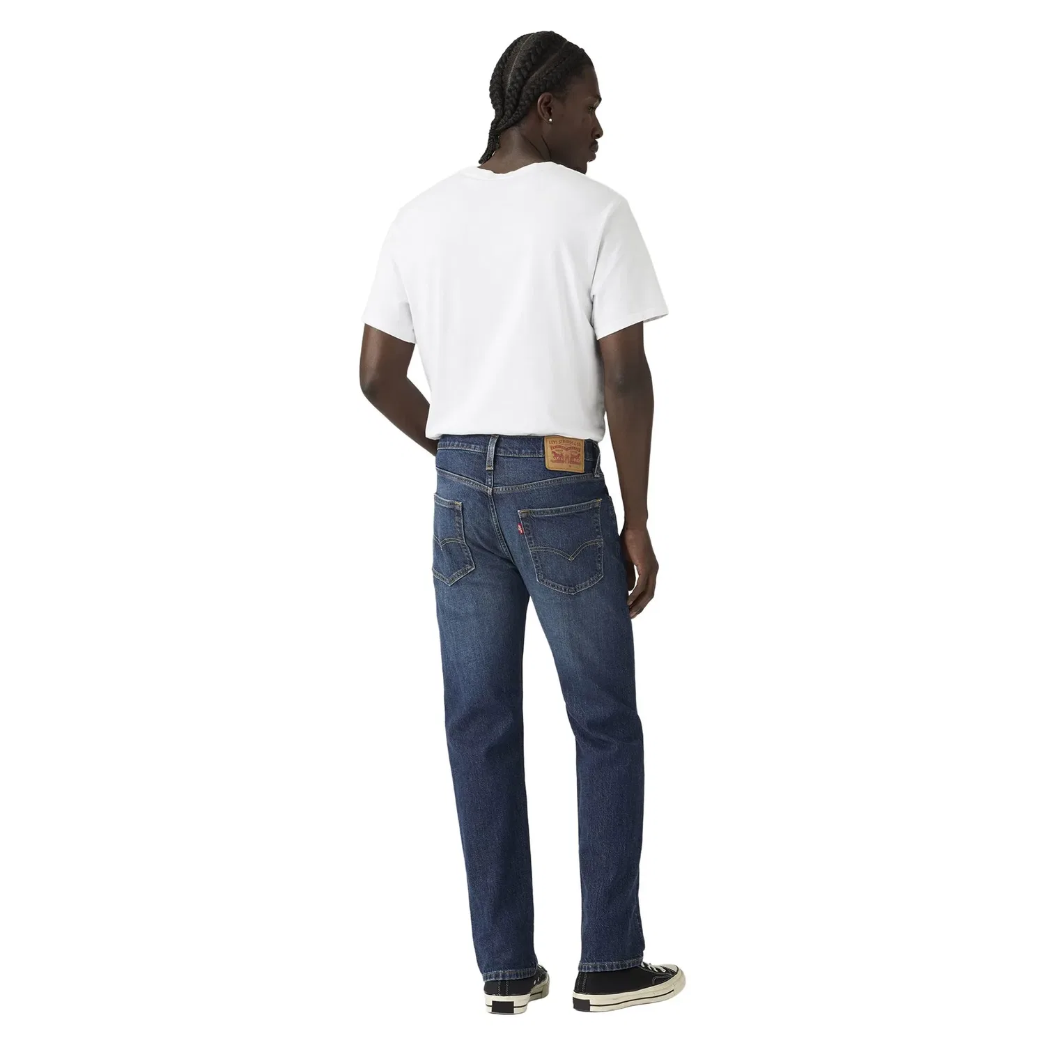 Мужские джинсы зауженные Levi's 502 Original, Dark Blue — фото 4