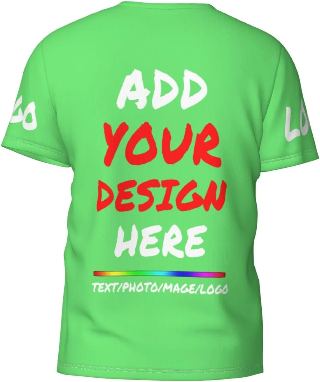 Футболка кастомная с текстом Mesh, Light Green — фото 3