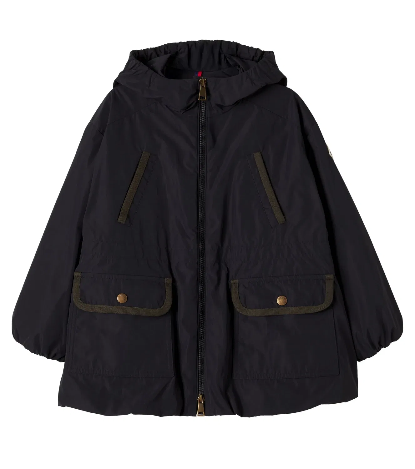 Легкая куртка с логотипом Moncler Enfant, черный