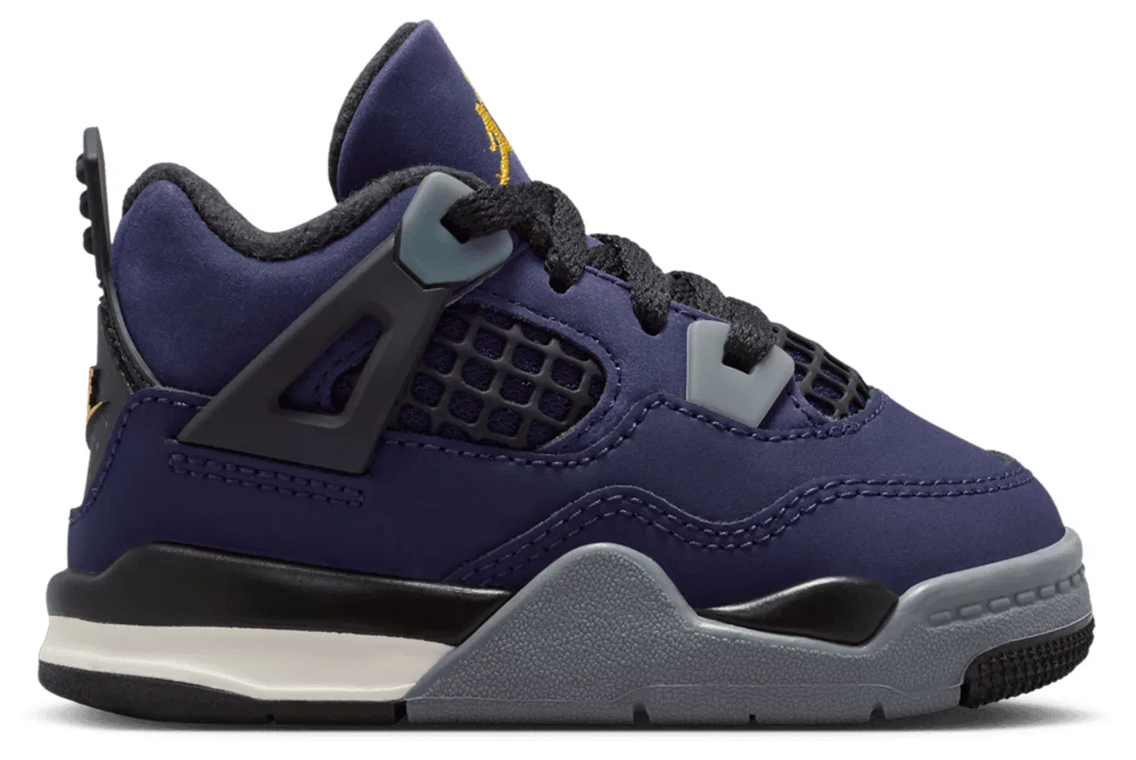 Баскетбольные кроссовки для мальчиков Retro 4 Jordan, фиолетовый/черный