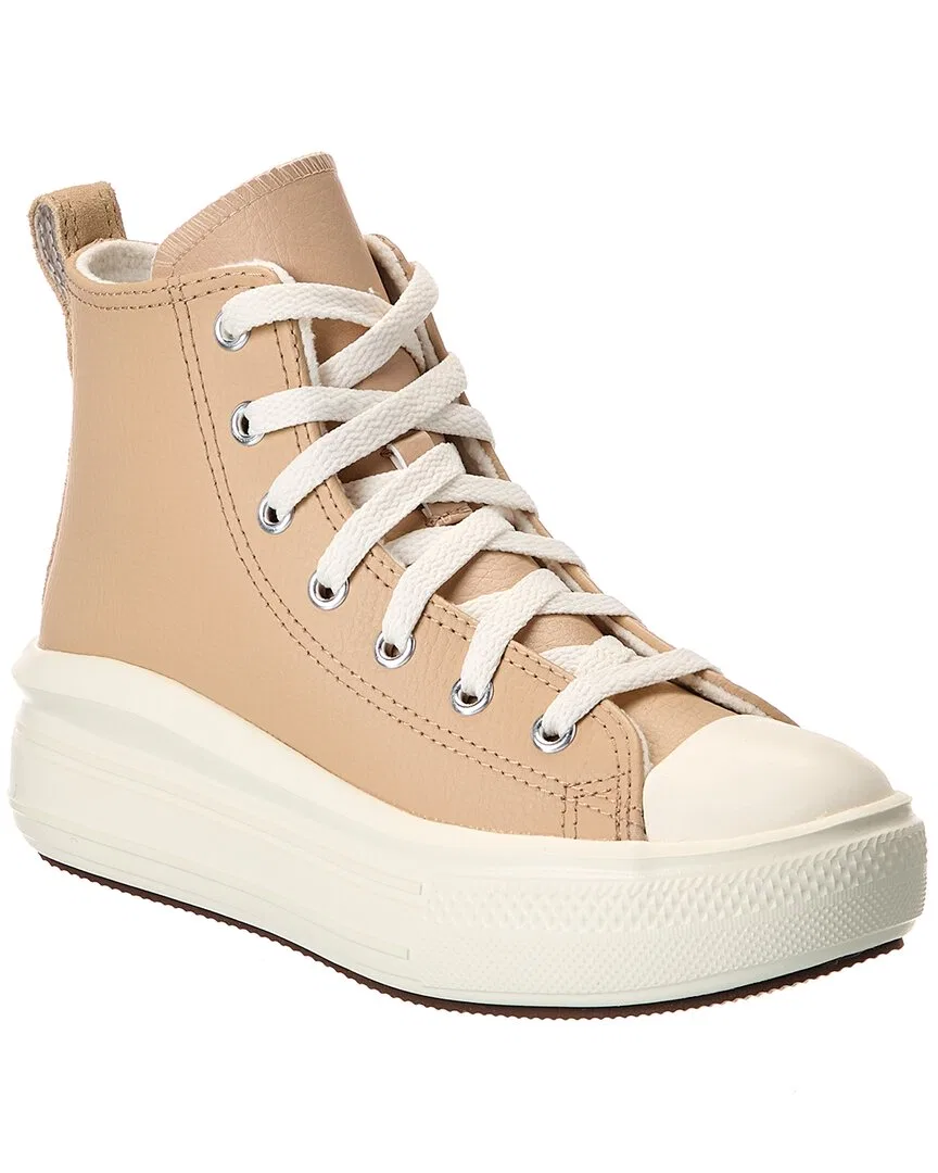 Кроссовки Converse Chuck Taylor All Star Move Leather High-Top, коричневый